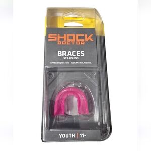 Shock Doctor Pink Youth Braces Strapless Mouthguard